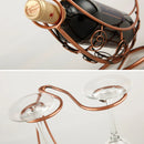 Suporte De Metal Para Vinho E Taças