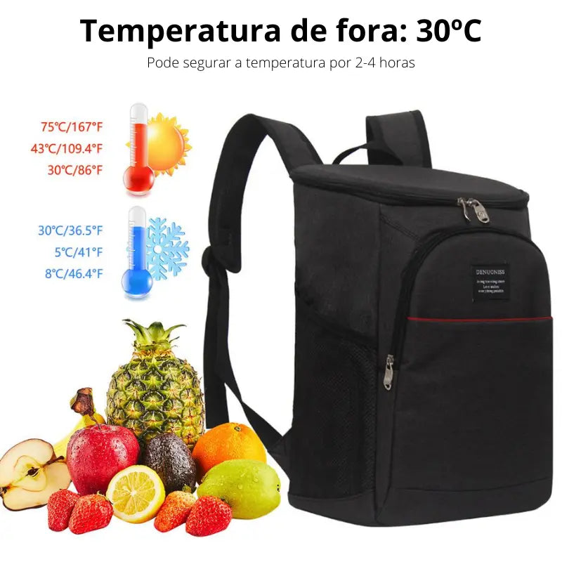 Mochila Térmica Cooler Impermeável e à Prova de Vazamento 20 L - CoolerBag