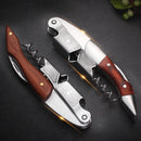 Saca-Rolhas Profissional Aço Inoxidável com Cabo em Madeira