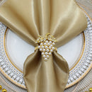 Conjunto 6 Peças de Anéis de Guardanapo Uvas e Pérolas