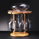 Suporte De Madeira Para Vinho e Taças