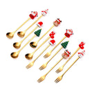 Conjunto de Talheres Natalinos Para Sobremesa