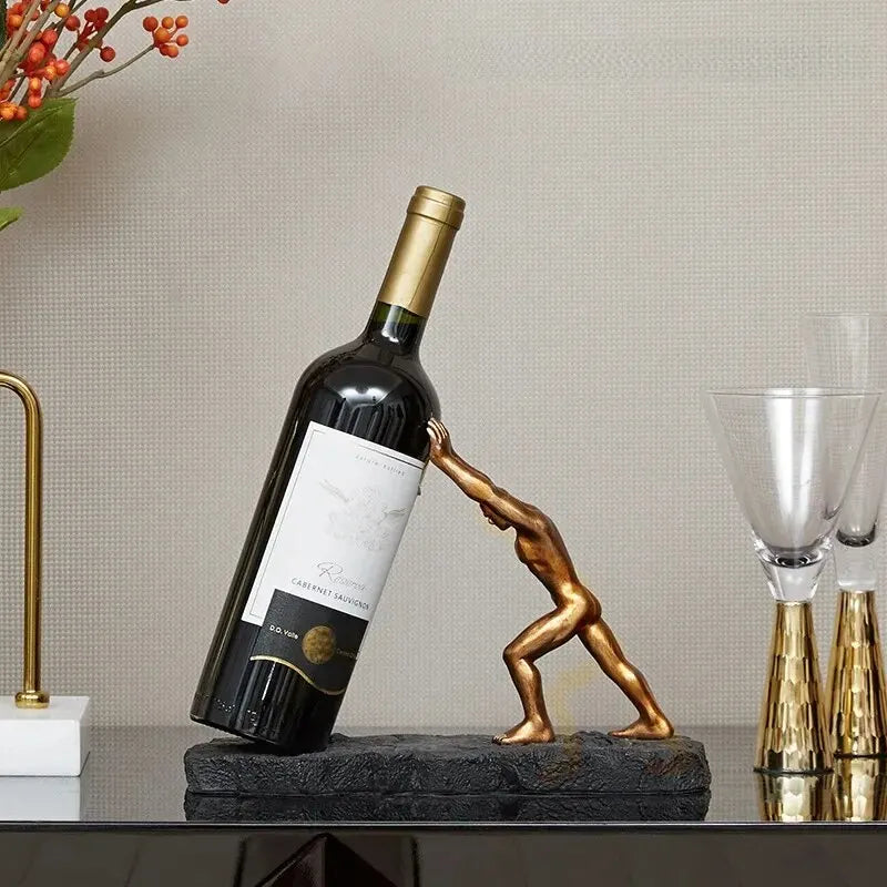 Estatueta Decorativa Suporte Para Vinho