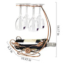 Suporte Decorativo Para Vinho E Taças