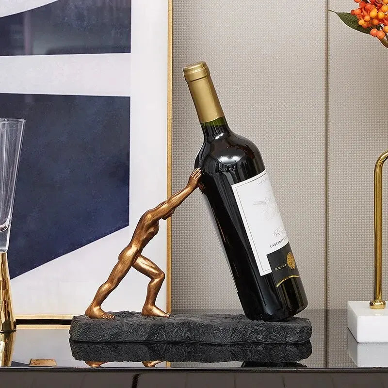 Estatueta Decorativa Suporte Para Vinho