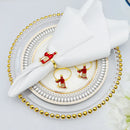 Conjunto 6 Peças de Anéis de Guardanapo (Vinho com Taça)