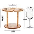 Suporte De Madeira Para Vinho e Taças