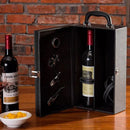 Maleta Luxo De Couro Para Transporte de Vinho